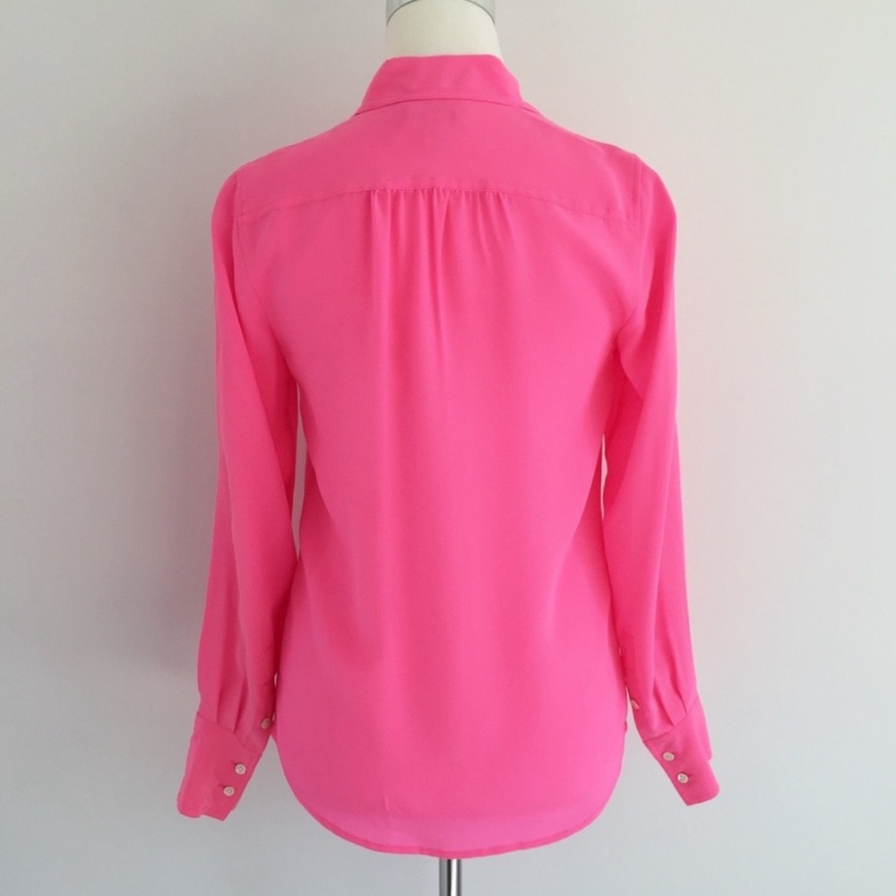 💞J.Crew Neon Pink Blythe Blouse - Picture 2 of 13